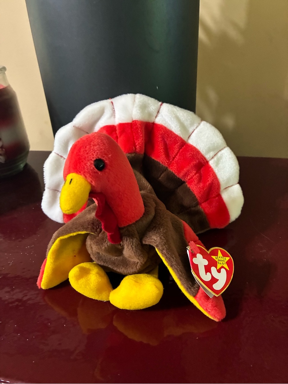 1996 TY Beanie Baby Turkey Plush Gobbles